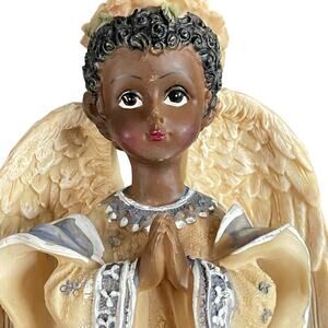 African American Angel Figure Black Cherub Christian Decor Praying READ